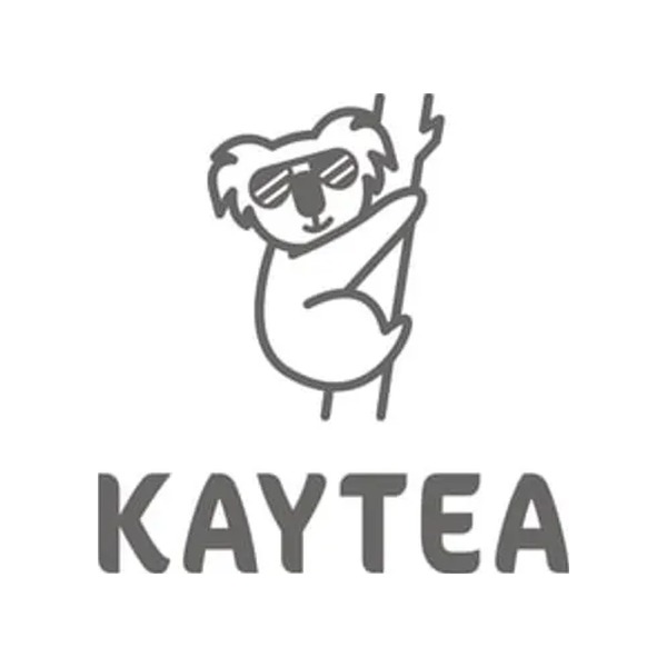 Kaytea logo, a line-drawn koala wearing sunglasses above the brand name