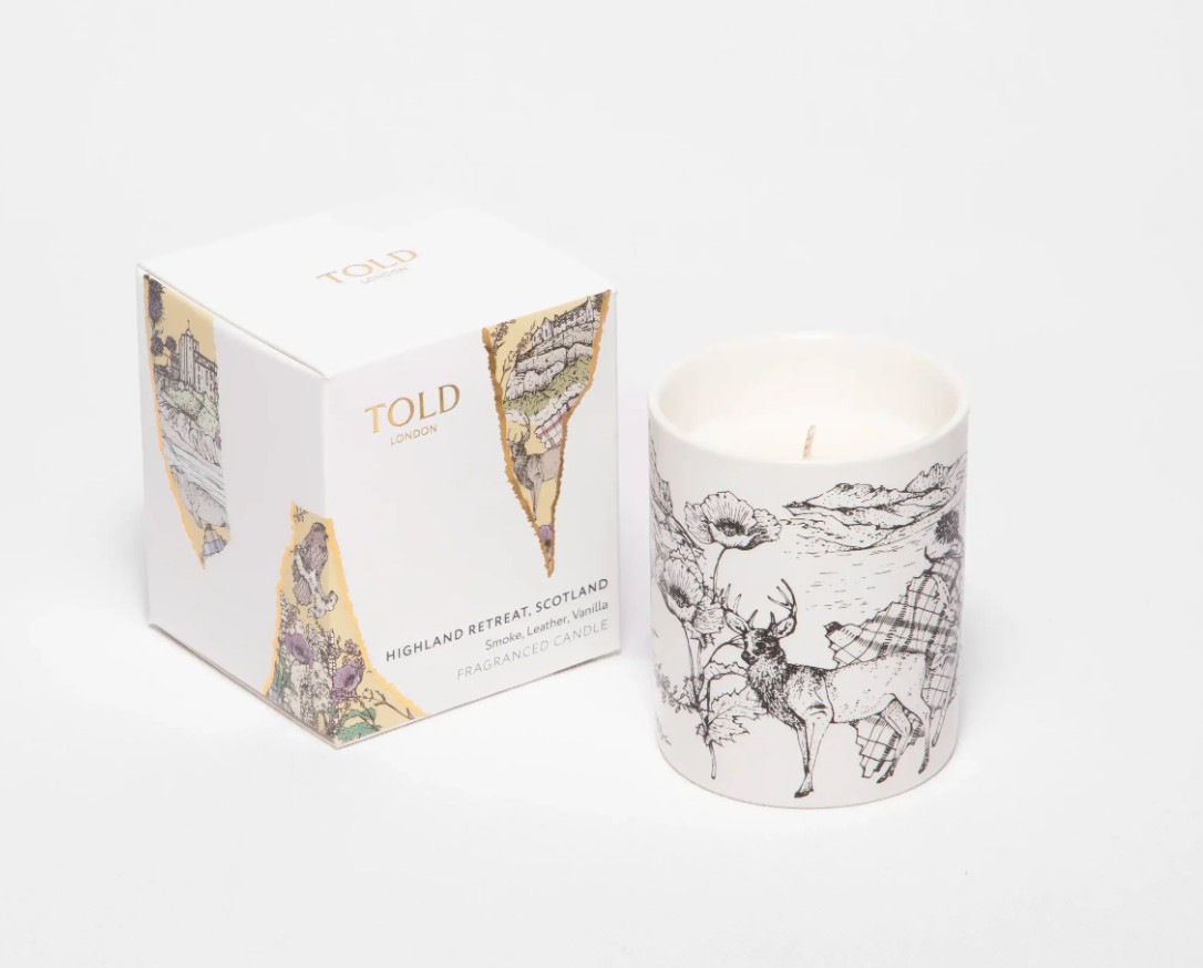 Scent of Scotland candle by Told London